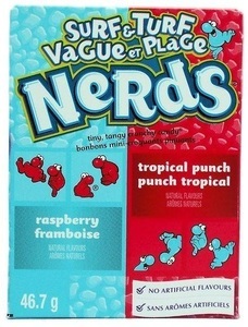Nestlé S.A., NERDS Surf & Turf Raspberry & Tropical Punch 46.7 Gramm USA, Nerds Surf & Turf Raspberry & Tropical Punch 46.7g
