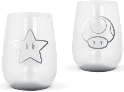 undefined, Super Mario Gläser-Set Trink-Glas-Set klar, 