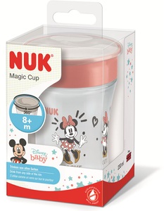 Nuk, NUK Trinklernbecher Magic Cup Minnie Mouse mit 360°-Trinkrand ab dem 8. Monat, 230 ml rot, NUK Disney Minnie Mouse Magic Cup, 360°-Trinkrand