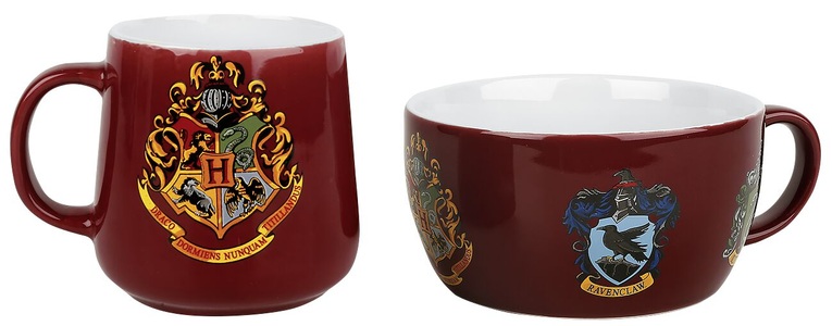 HARRY POTTER, Harry Potter Crests Frühstücksset Mehrfarbig, Abystyle - Harry Potter Gift Set Colazione: Tazza/Ciotola Crests