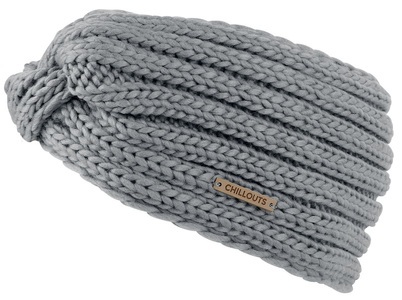 undefined, Chillouts Tina Headband Stirnband grau, chillouts Stirnband »Tina Headband«, Vorn mit Knoten