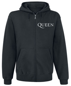 Queen, Queen Crest Vintage Kapuzenjacke schwarz, 