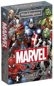 WINNING MOVES, Number 1 Marvel Universe (Spiel), Winning Moves 30638 - Nummer 1 Spielkarten Marvel Universe, Waddingtons of London, Französisches Blatt, 54 Karten