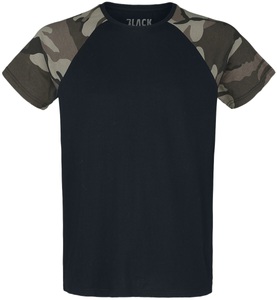 undefined, Black Premium by EMP schwarzes T-Shirt mit Camouflage Ärmeln T-Shirt camouflage/schwarz, 