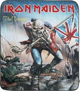 Iron Maiden, Iron Maiden Trooper Fleece-Decke schwarz, 
