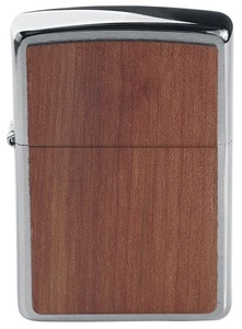 Zippo, ZIPPO Woodchuck Brushed Chrome ZIPPO Benzinfeuerzeug Standard, 