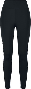 undefined, Urban Classics Ladies Highwaist Biker Tech Mesh Leggings Leggings schwarz, URBAN CLASSICS - damen-eggings mit hoher taie urban cassics biker tech mesh, L