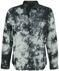 undefined, Rock Rebel by EMP Olivfarbenes Hemd mit Batikwaschung Hemd oliv, 