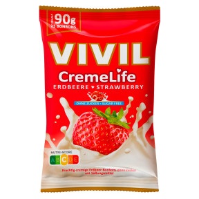 Vivil, Vivil Creme Life Erdbeere ohne Zucker 90G