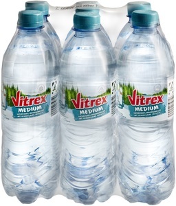 Vitrex, Vitrex Mineralwasser sanft perlend 6x 0,5L, Vitrex Mineralwasser Medium 6x500ml