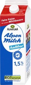Alnatura, Alnatura Bio Haltbare Alpenmilch 1,5% 1L