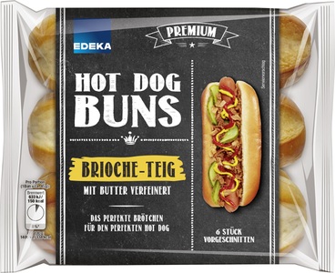 EDEKA, EDEKA Brioche Hot Dog Buns 6ST 270g