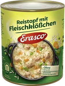 Erasco, Erasco Reistopf mit Fleischklößen 800 g, Erasco Reistopf mit Fleischklößchen 800G
