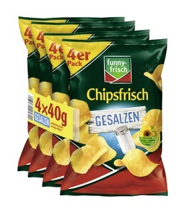 Funny Frisch, Funny-Frisch Chipsfrisch gesalzen 4x 40g