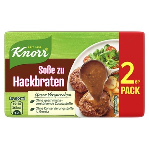 Knorr, Knorr Soße zu Hackbraten ergibt 2x 250Ml 48G