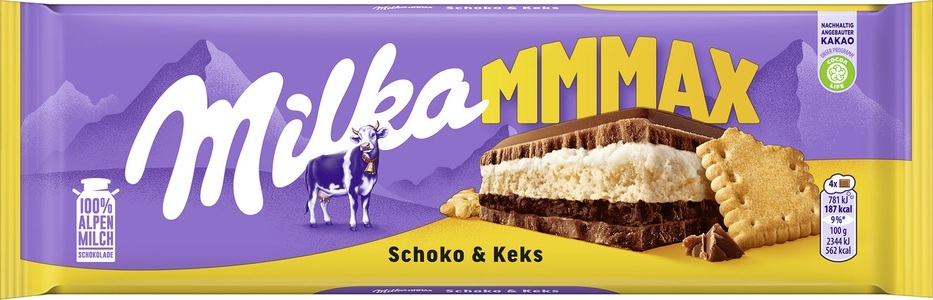 Buy Milka chocolate and | biscuit comparison Price 300 g bar online large