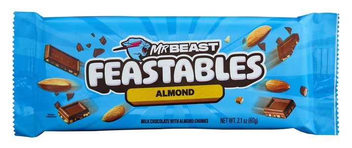 Mr Beast, Mr Beast Feastables Milk Almond 60G
