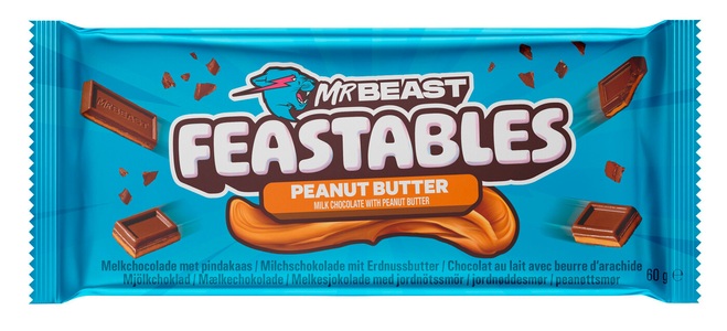 Mr Beast, Mr Beast Feastables Peanut Butter 60G
