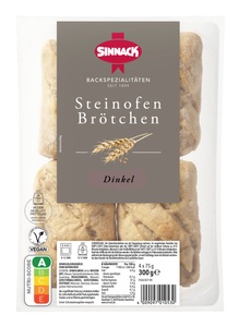 Sinnack, Sinnack Steinofen Brötchen Dinkel 4ST 300G