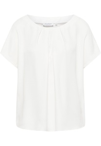 undefined, Viscose Shirt Bluse in off-white unifarben, 