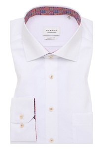 ETERNA Mode GmbH, MODERN FIT Hemd in weiß unifarben, Eterna Langarmhemd »MODERN FIT«, NON IRON (bügelfrei)