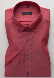 Eterna, ETERNA KURZARM HEMD MODERN FIT TWILL HIMBEERE UNIFARBEN, 