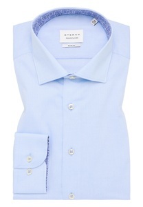 ETERNA Mode GmbH, SLIM FIT Hemd in hellblau unifarben, Eterna Langarmhemd »SLIM FIT«