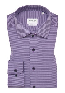 ETERNA Mode GmbH, MODERN FIT Hemd in violett strukturiert, 