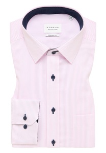 ETERNA Mode GmbH, COMFORT FIT Hemd in rosa gestreift, 