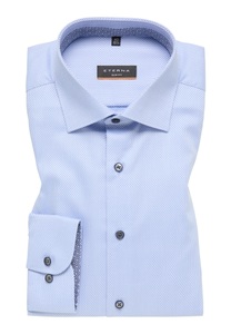 undefined, ETERNA strukturiertes Baumwoll-Hemd SLIM FIT, Eterna Langarmhemd »SLIM FIT«