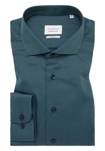 ETERNA Mode GmbH, SLIM FIT Hemd in petrol strukturiert, 