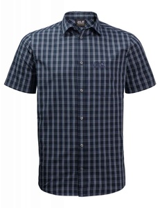 Jack Wolfskin, Jack Wolfskin Herren Hemd Hot Springs night blue checks L, 