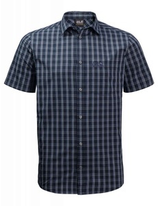 Jack Wolfskin, Jack Wolfskin Herren Hemd Hot Springs night blue checks XL, 