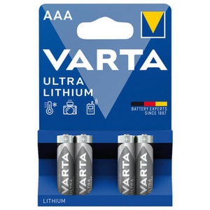 Varta, Ultra Lithium Micro (AAA) Batterie - 4 Stück, VARTA ULTRA LITHIUM AAA Blister 4