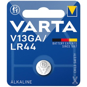 Varta, Lithium Batterie V13GA/LR44, 1,5V - 1 Stück, VARTA ALKALINE Spezialbatterie, V13GA/LR44, ab 10 Stk