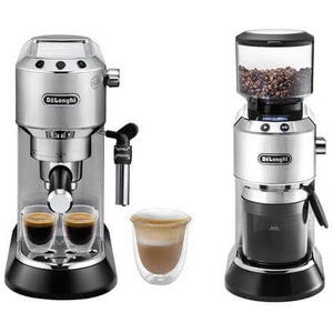 De Longhi, De-Longhi Dedica Style Barista Bundle - (Edelstahl/Schwarz), De'Longhi Dedica Barista Set ECKG6821.M Siebträgermaschine