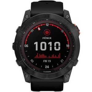 Garmin, Fenix 7X Solar Sportuhr, GARMIN f?nix 7X Solar - GPS-Smartwatch (127-210 mm, Silikon, Schwarz/Schiefergrau)