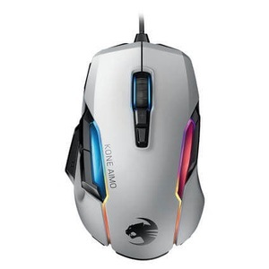 Roccat, Roccat Gaming-Maus Kone AIMO, ROCCAT Kone AIMO Remastered - Gaming- Maus, Kabelgebunden, Optisch mit Laserdioden, 16000 DPI, Weiss