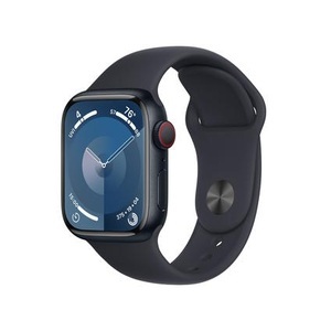 Apple, APPLE Watch Series 9 (GPS + Cellular, Alu) 41 mm - Smartwatch (M/L 150-200 mm, Fluorelastomer, Mitternacht/Mitternacht), Apple Watch Series 9 GPS + Cell 41mm Aluminiumgehäuse Sport Band M/L 64 GB Midnight