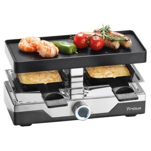 TRISA, Racletteofen Premium, 2 Personen, Trisa Electronics Premium 2er Raclette-Grill Schwarz