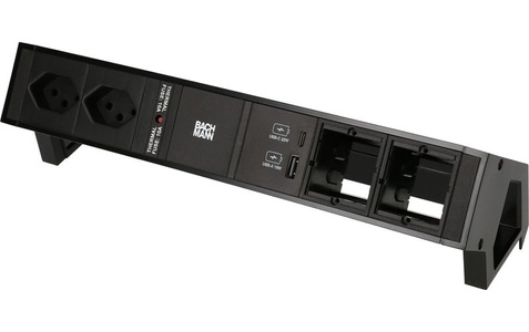 BACHMANN, Bachmann Tischsteckdosenleiste DESK 2, 2x T13, 1x USB A/C, 2x Custom