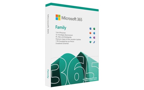 Microsoft, PC/Mac - Microsoft 365 Family /D, Microsoft M365 Family 1YR DE Office Software (Box)