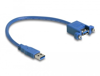 Delock, 86994 USB Kabel 0,25 m USB 3.2 Gen 1 (3.1 Gen 1) USB A Blau