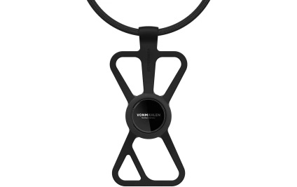 VONMÄHLEN, Vonmählen - (150cm) Universal Necklace Handykette Umhängeband Infinity Plus mit Silikon Halterung + Finger Griff Ring Halterung (INF00009) - Schwarz, Vonmählen Halterung Infinity Plus Black