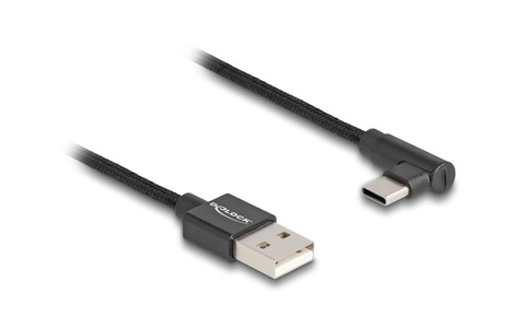 Delock, Delock USB 2.0-Kabel USB A - USB C gewinkelt 2 m