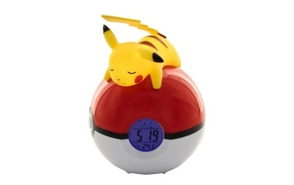 TEKNOFUN, Teknofun Pikachu Pokeball - Wecker (Gelb/Rot/Violett), Teknofun Pikachu Pokeball - Radiowecker (Mehrfarbig)