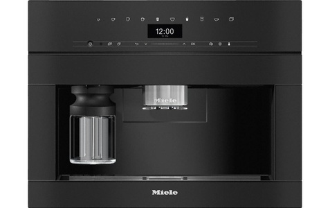 MIELE, Miele Einbau-Kaffeevollautomat CVA 7440, 60 cm, Obsidianschwarz, Bohnensystem, OneTouch, EasyClick-Milksystem, BrilliantLight, Miele CVA 7440-60 Kaffeemaschine Einbau Obsidianschwarz