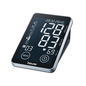 BEURER, Beurer BM 58 - Blutdruckmessgerät (Schwarz), Beurer BM58 Blutdruckmessgerät Touchscreen