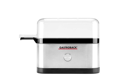 Gastroback, Gastroback Eierkocher Design Mini 3, Gastroback Eierkocher »Design Mini 3 Eier, Silberfarben«, für 3 St. Eier, 350 W