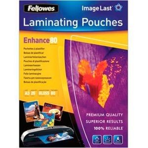 Fellowes, Fellowes Laminating Pouches A3 25Pcs - Blätter (Weiss), Fellowes Laminierfolie ImageLast, glänzend, DIN A3, Stärke 80 Mikron, 25 Stück